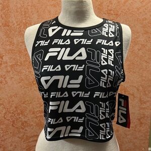 FILA Training Crop Sleeves Tank Top size Large